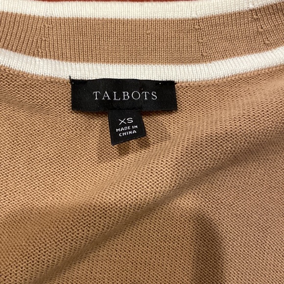 TALBOTS open for button down cardigan/sweater whit white trim size XS - Picture 5 of 9